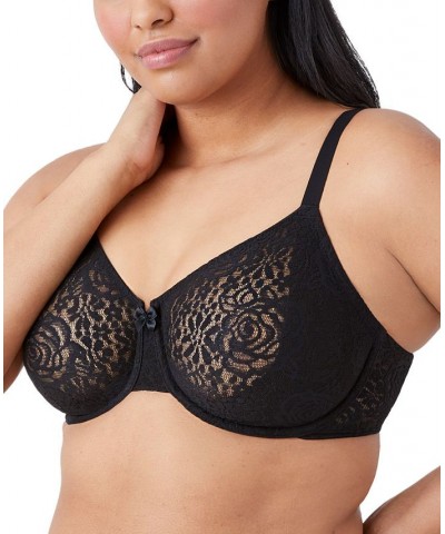 Halo Lace Molded Underwire Bra 851205 Up To G Cup Black $32.64 Bras