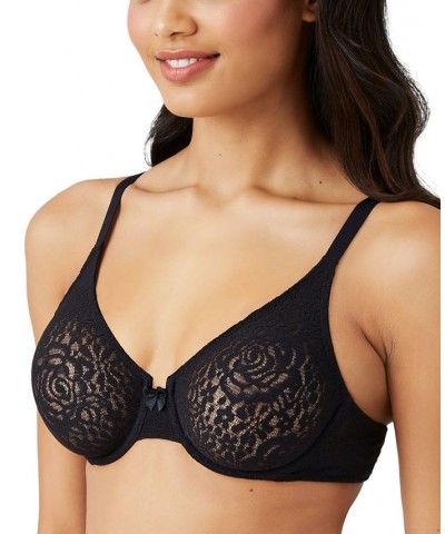 Halo Lace Molded Underwire Bra 851205 Up To G Cup Black $32.64 Bras