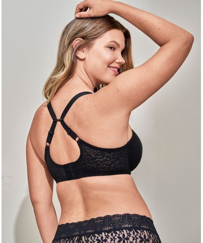 Halo Lace Molded Underwire Bra 851205 Up To G Cup Black $32.64 Bras