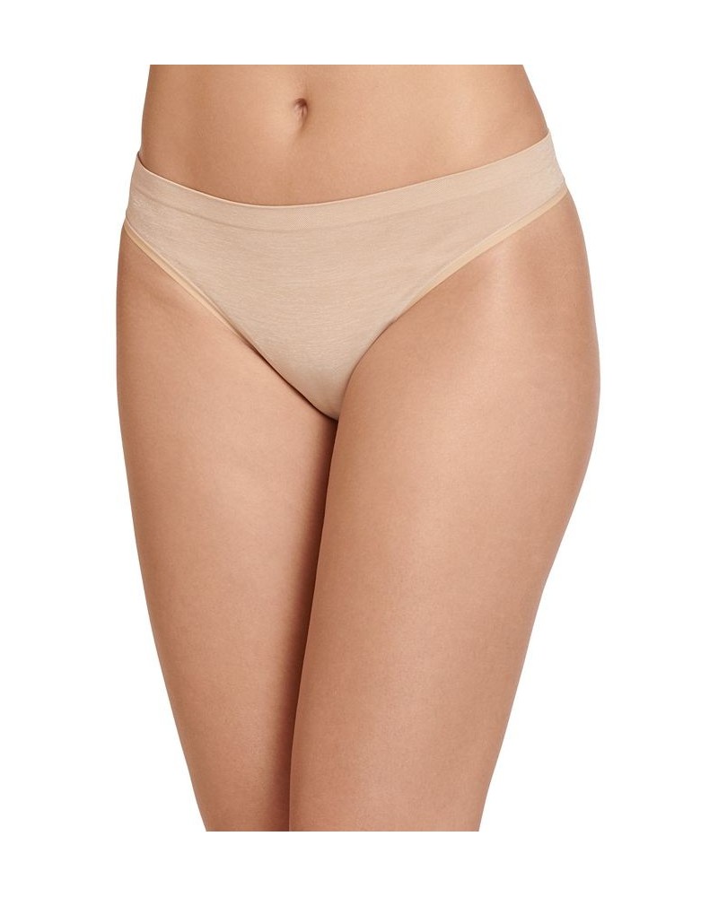 Women's Smooth and Shine Thong Underwear Gray $9.80 Panty