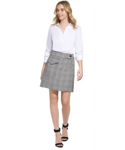 Women's Glenn Plaid Mini Skirt Black Multi $33.31 Skirts