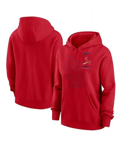 Women's Red St. Louis Cardinals Big Game Pullover Hoodie Red $37.40 Sweatshirts
