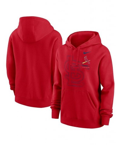 Women's Red St. Louis Cardinals Big Game Pullover Hoodie Red $37.40 Sweatshirts