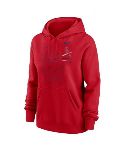 Women's Red St. Louis Cardinals Big Game Pullover Hoodie Red $37.40 Sweatshirts