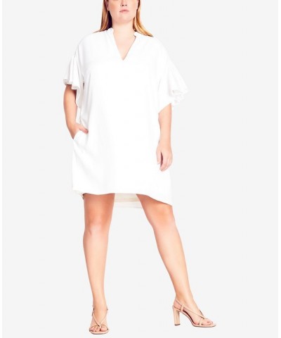 Plus Size Trendy Sweet Daze Shift Dress Ivory $47.96 Dresses