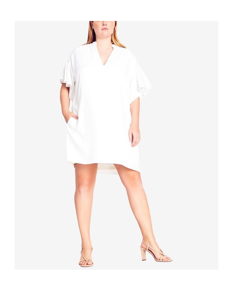 Plus Size Trendy Sweet Daze Shift Dress Ivory $47.96 Dresses