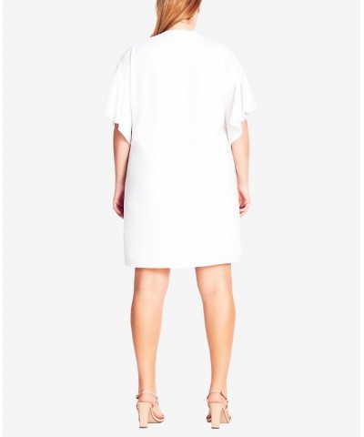 Plus Size Trendy Sweet Daze Shift Dress Ivory $47.96 Dresses