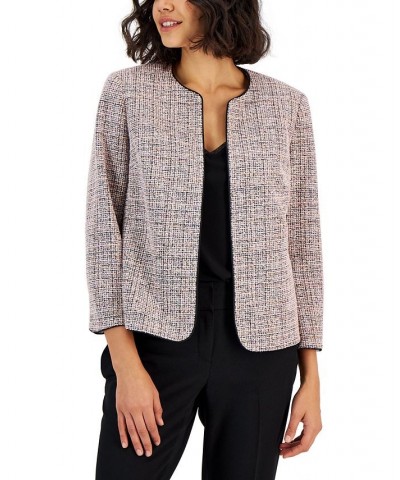 Women's Stretch Jacquard Tweed Cardigan Jacket Anne Black Multi $55.18 Jackets