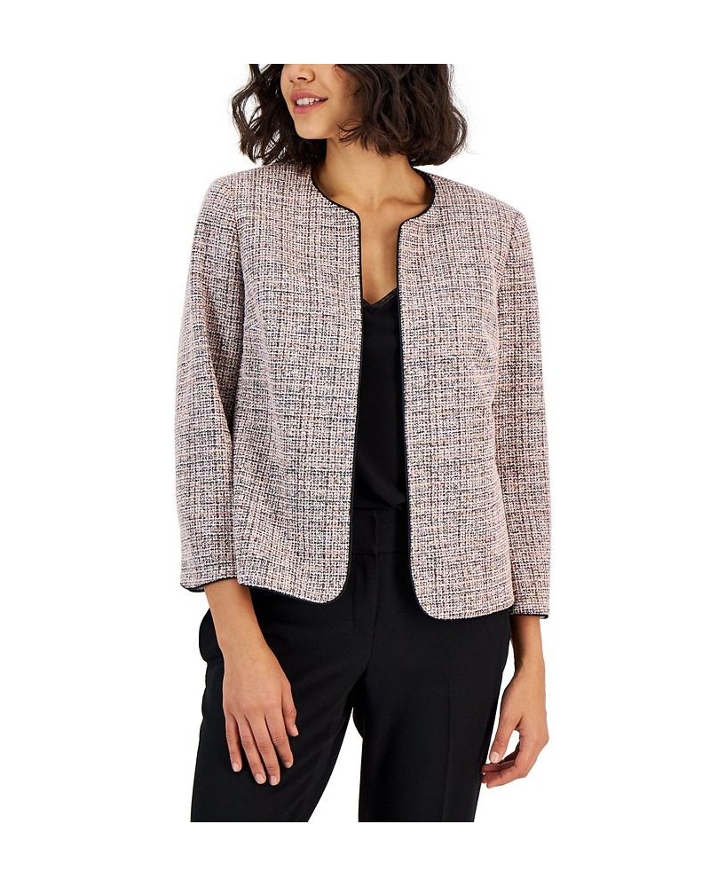 Women's Stretch Jacquard Tweed Cardigan Jacket Anne Black Multi $55.18 Jackets