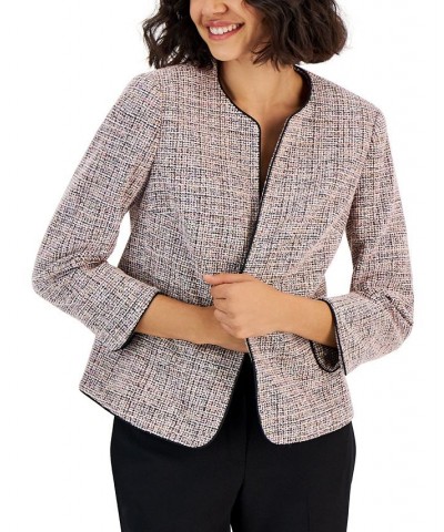 Women's Stretch Jacquard Tweed Cardigan Jacket Anne Black Multi $55.18 Jackets