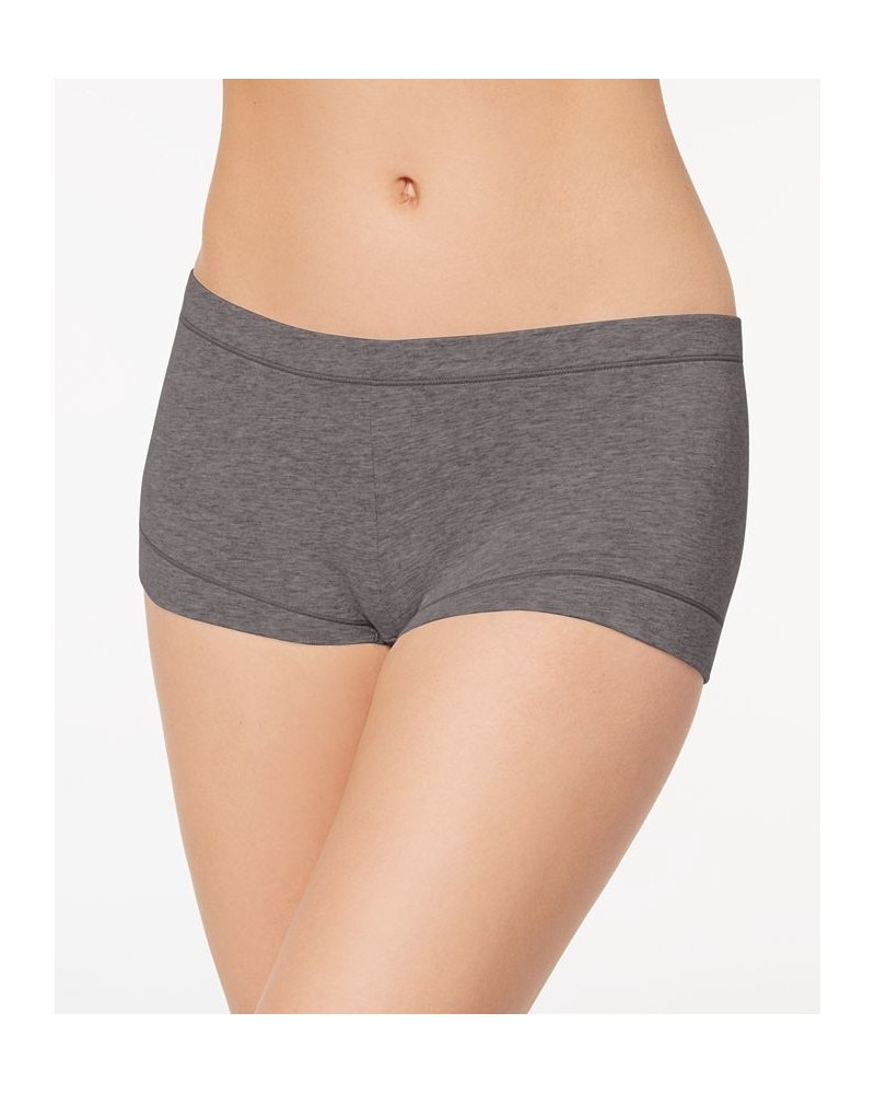 Dream Cotton Tailored Boyshort Underwear DM0002 Charcoal Heather $9.24 Panty