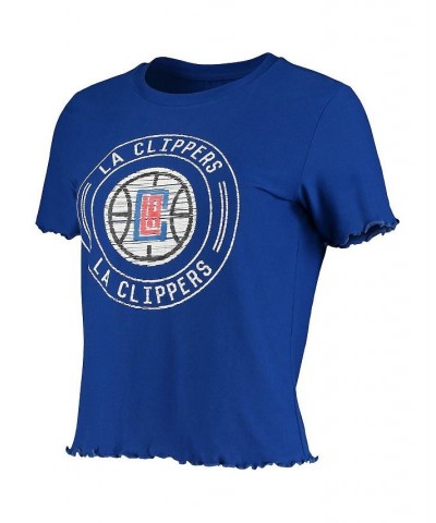 Women's Royal LA Clippers Zest Scrunchie T-shirt and Shorts Sleep Set Royal $35.39 Pajama