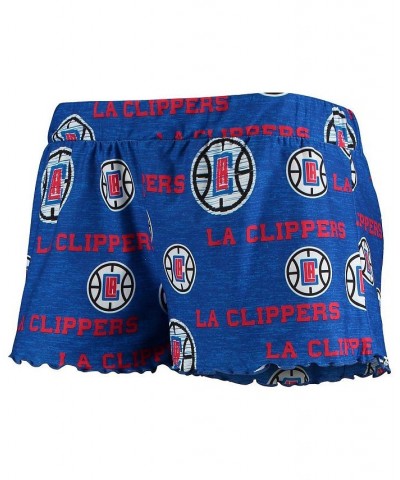 Women's Royal LA Clippers Zest Scrunchie T-shirt and Shorts Sleep Set Royal $35.39 Pajama