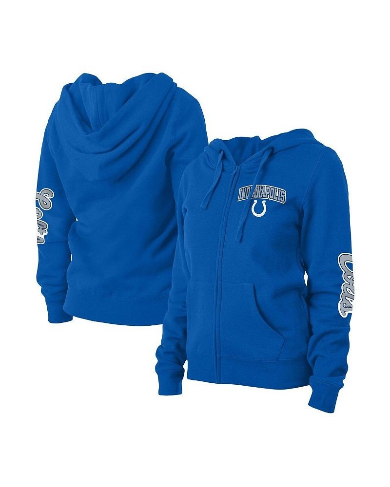 Women's Royal Indianapolis Colts Playmaker Fleece Full-Zip Hoodie Royal $34.79 Sweatshirts