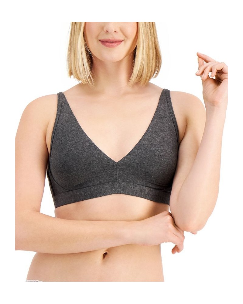 Women's Essential Unlined Bralette Heather Charcoal $14.55 Bras