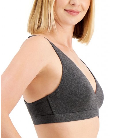 Women's Essential Unlined Bralette Heather Charcoal $14.55 Bras