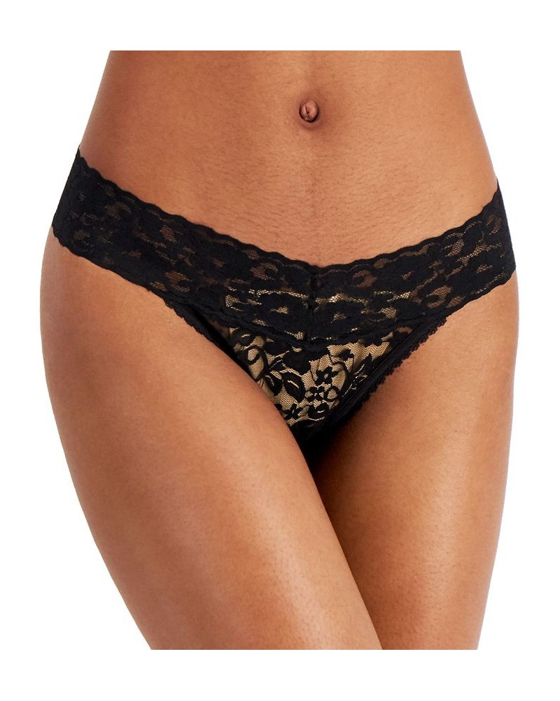 Lace Thong Underwear Lingerie Deep Black $9.43 Panty