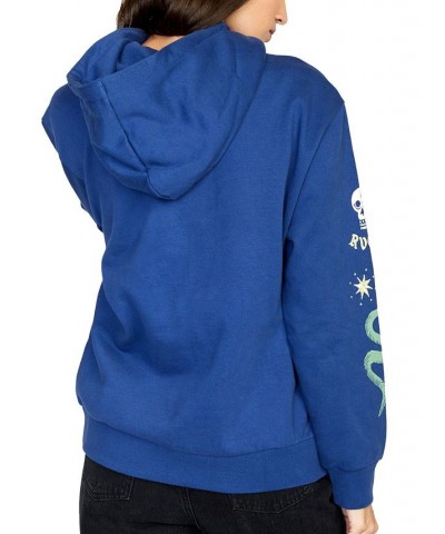 Juniors' Tempted Graphic-Print Hoodie Twilight Blue $32.45 Tops