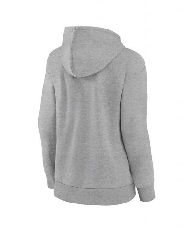 Women's Branded Heathered Gray Cleveland Browns Checklist Crossover V-Neck Pullover Hoodie Heathered Gray $40.79 Sweatshirts