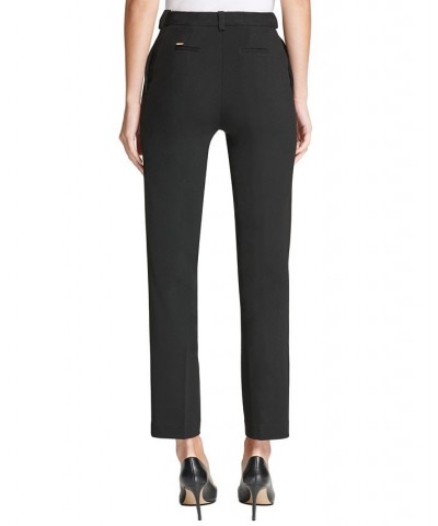 Stretch Crepe Essex Straight-Leg Dress Pants Black $46.53 Pants