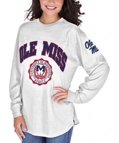 Women's White Ole Miss Rebels Edith Long Sleeve T-shirt White $24.00 Tops