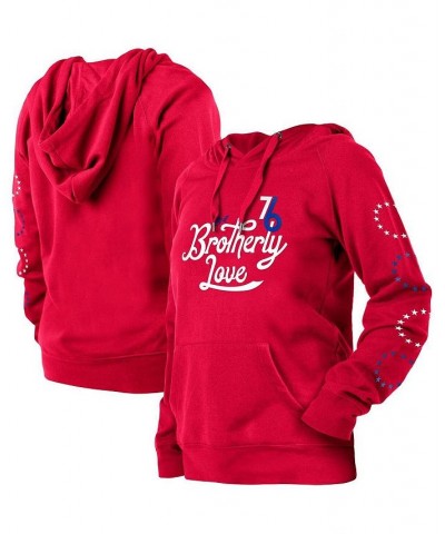 Women's Red Philadelphia 76ers 2022/23 City Edition Pullover Hoodie Red $32.25 Sweatshirts