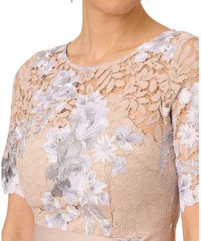 Floral-Embroidered Lace Gown Biscotti Multi $97.99 Dresses