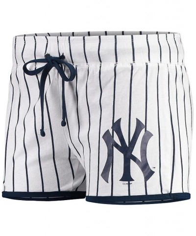 Women's White Navy New York Yankees Vigor Sleep Shorts White, Navy $18.00 Pajama
