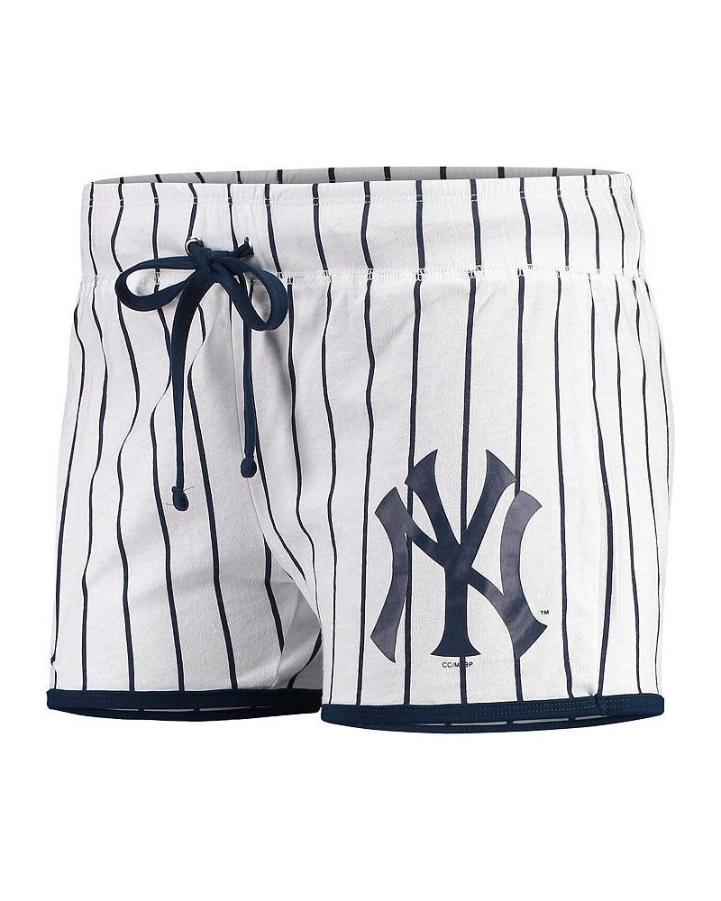 Women's White Navy New York Yankees Vigor Sleep Shorts White, Navy $18.00 Pajama