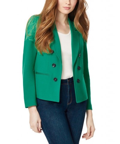 Women's Faux Double-Breasted Jacket Green $37.67 Jackets
