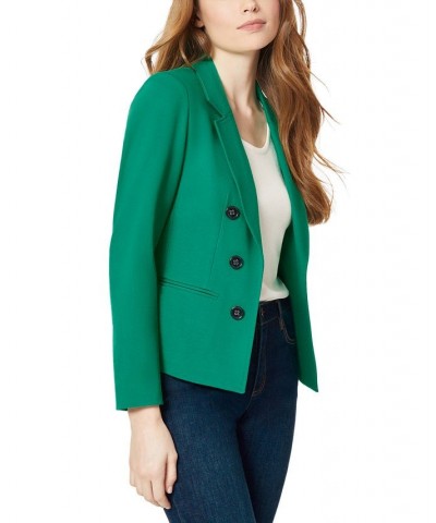 Women's Faux Double-Breasted Jacket Green $37.67 Jackets