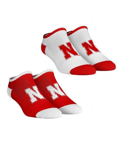 Women's Socks Nebraska Huskers Core Team 2-Pack Low Cut Ankle Sock Set Red, White $15.29 Socks