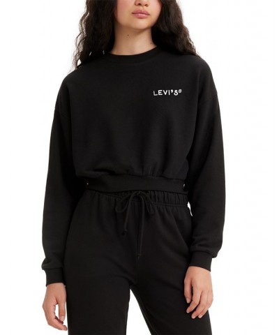 Women's Graphic Laundry Day Crewneck Sweatshirt Black $16.19 Sweatshirts