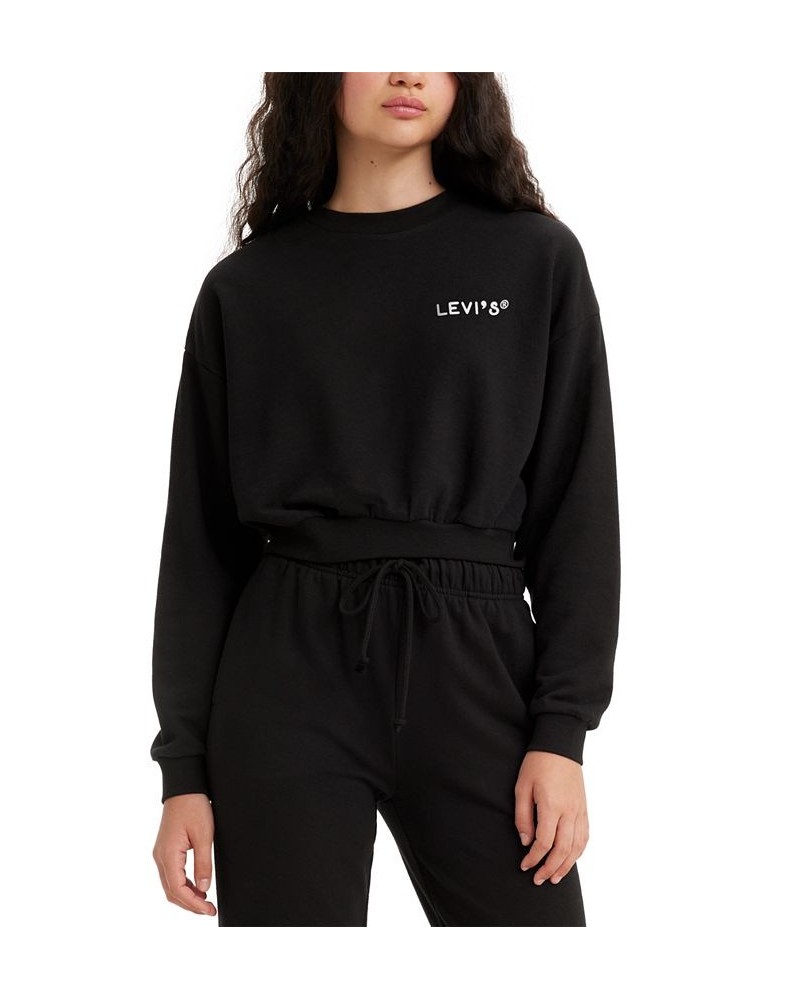 Women's Graphic Laundry Day Crewneck Sweatshirt Black $16.19 Sweatshirts