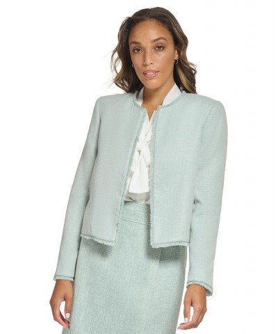 Open Front Tweed Jacket & Pencil Skirt Jadeite Multi $53.64 Skirts