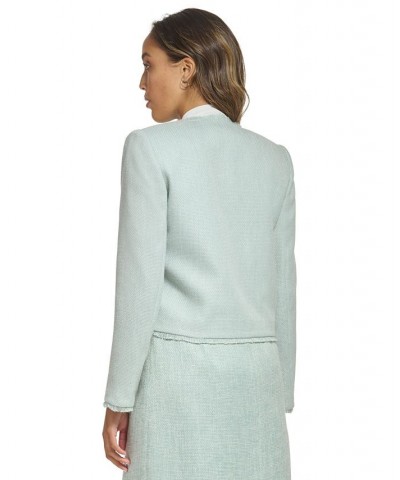 Open Front Tweed Jacket & Pencil Skirt Jadeite Multi $53.64 Skirts