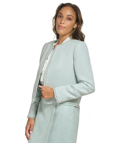 Open Front Tweed Jacket & Pencil Skirt Jadeite Multi $53.64 Skirts