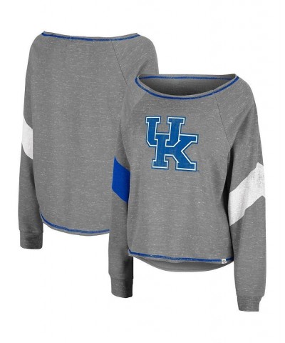 Women's Heather Gray Kentucky Wildcats Amped Chevron Stripe Raglan Boat Neck Pullover Sweatshirt Heather Gray $35.09 Sweatshirts