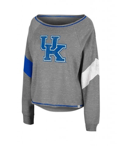 Women's Heather Gray Kentucky Wildcats Amped Chevron Stripe Raglan Boat Neck Pullover Sweatshirt Heather Gray $35.09 Sweatshirts