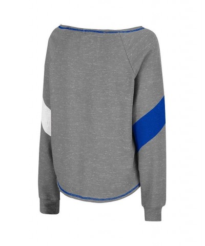 Women's Heather Gray Kentucky Wildcats Amped Chevron Stripe Raglan Boat Neck Pullover Sweatshirt Heather Gray $35.09 Sweatshirts