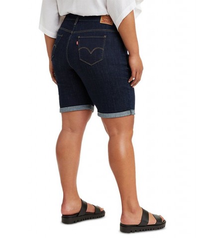 Trendy Plus Size Classic Bermuda Shorts Royal Rinse $29.49 Shorts