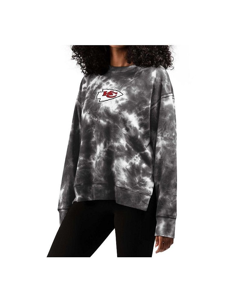 Women's Black Kansas City Chiefs Bailey Tie-Dye Pullover Sweatshirt Black $44.27 Sweatshirts