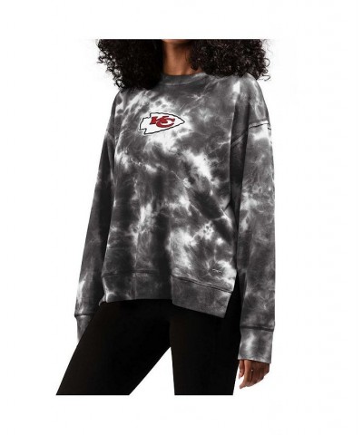 Women's Black Kansas City Chiefs Bailey Tie-Dye Pullover Sweatshirt Black $44.27 Sweatshirts