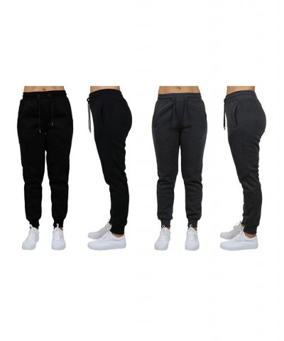 Women's Loose Fit Fleece Jogger Sweatpants Pack of 2 Black - Charcoal $27.00 Pants