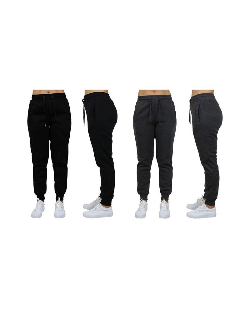 Women's Loose Fit Fleece Jogger Sweatpants Pack of 2 Black - Charcoal $27.00 Pants