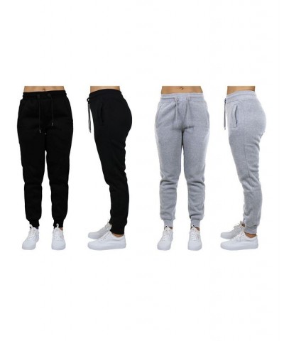 Women's Loose Fit Fleece Jogger Sweatpants Pack of 2 Black - Charcoal $27.00 Pants