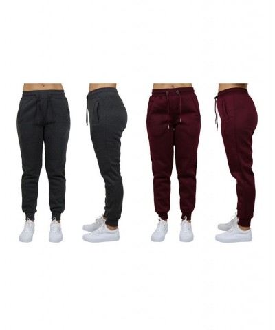 Women's Loose Fit Fleece Jogger Sweatpants Pack of 2 Black - Charcoal $27.00 Pants