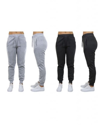 Women's Loose Fit Fleece Jogger Sweatpants Pack of 2 Black - Charcoal $27.00 Pants