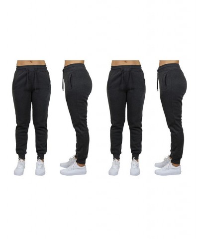 Women's Loose Fit Fleece Jogger Sweatpants Pack of 2 Black - Charcoal $27.00 Pants