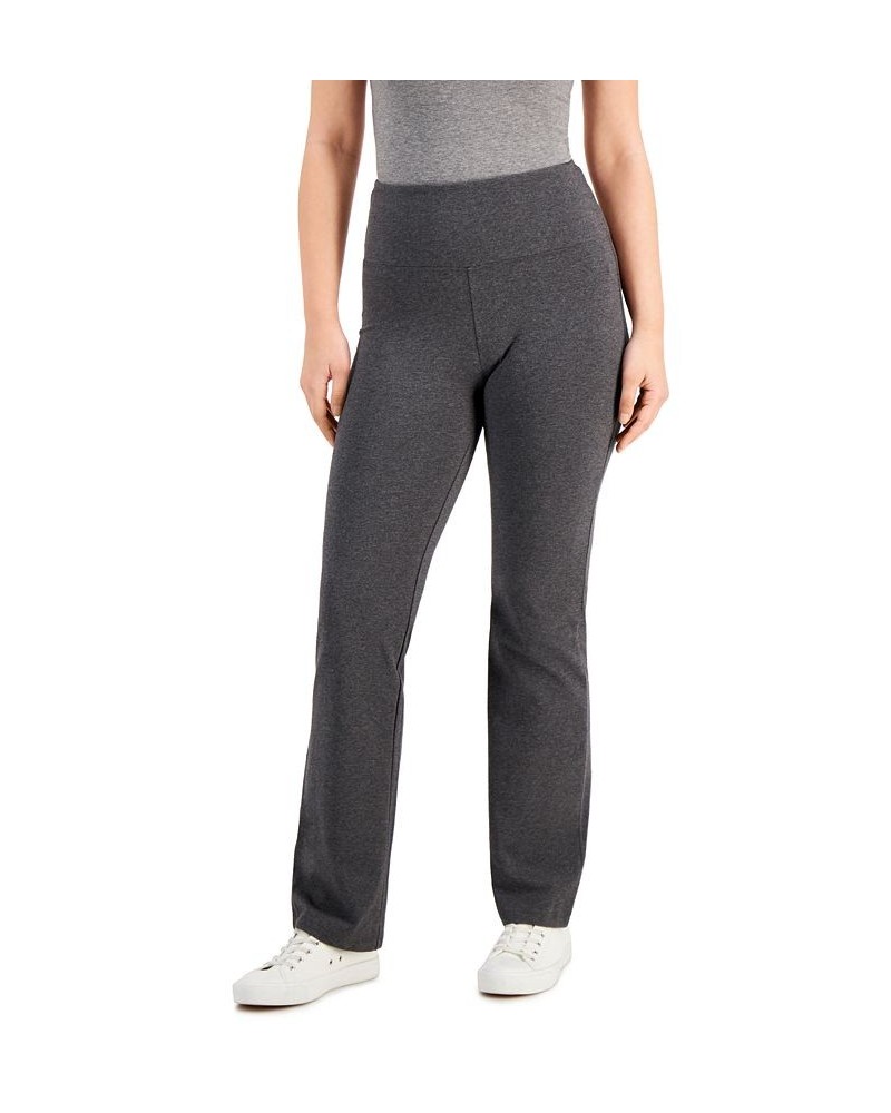 Women's High Rise Bootcut Leggings Gray $17.78 Pants